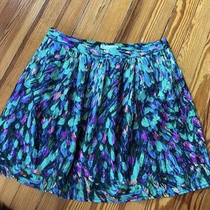 Vintage 80s Style Bright Printed A-Line Skirt